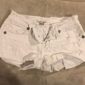Big star distressed denim shorts